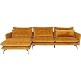 Kare Design Ecksofa Ferrara Links Curry 296