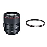 Canon Porträtobjektiv EF 85mm F1.4L is USM für EOS (Festbrennweite, 77mm Filtergewinde, Autofokus, Bildstabilisator), schwarz & Filter, Protect Filter 77