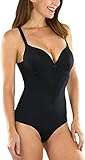 ToBeInStyle Damen Bikini Rückenfrei Body Shaper, Bikinihose, U-Rücken, Schwarz, Larg
