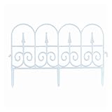 XIANGE100-SHOP Gartenzaun aus Kunststoff Sonnenschutz im Freien Landschafts Hochzeit Dekoration Fence Zaun Set (Color : White)