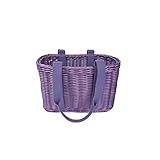 ZAJ Picknickkorb Tragbarer pastoraler Picknickkorb,gewebter Einkaufskorb,Einkaufskorb Obstkorb Draussen (Color : Purple, Größe : 28 * 16 * 20cm)