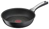 Tefal G25904 Unlimited On Bratpfanne | 24 cm | mit kratzfester Titanium Antihaft-Beschichtung | Thermo-Signal | PFOA-frei | geeignet für alle Herdarten, auch für Induktionsherde | schw