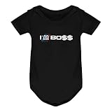 Baby Körper I'M BO$$ MPower für Jungen & Mädchen Unisex Baby E60 E30 E46 F10 Weihnachts Geschenk Xmas Gift Fan Auto Fun X6 X3 (Schwarz, 3-6 Monate)