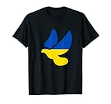 Ukraine Flagge T-Shirt Ukraine Herz Friedenstaube T-S