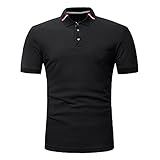 Polo Shirt Herren Sommer Regular Fit Kurzarm Shirt Herren Bergsteigen Golf Sportshirt Herren Work Lässig Klassische T-Shirt Herren Moderner Urban Style Shirt H