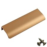 M4TEC Stangengriff Möbelgriff Schlafzimmer Schranktür Küchenschrank Relinggriff Verdeckter Fingerzug Kupfer. VD3 Serie: 96 mm B
