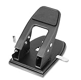 Amazon Brand - Eono 2-Loch-Locher, Hochleistungs-Metallpapier-Locher, 25 Blatt Kapazität, Schw