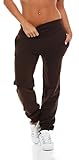 Gennadi Hoppe Damen Jogginghose Trainingshose Sweat Pants Sporthose Fitness Hose,braun,X-Larg