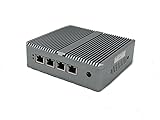 HSIPC New Embedded E3827 Dual Core Firewall Micro Appliance, Mini PC, Nano PC, Router PC with 2G RAM 32G SSD, 4 RJ45 Port AES-NI Pfsense OPNsense LEDE ESXI Compatib