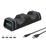 ZOUD Controller Ladestation mit 2 Micro USB LadeDongle Dual Charging Dock Kompatibel mit PS4 Slim/Pro Dual Charger Dock