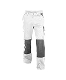 Dassy Boston Arbeitshose, zweifarbig, Kniepolstertaschen, Schwarz/Grau, Weiß, 50 (83 cm)