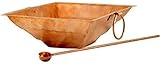 Kupfer Yagya Hawan Kund mit Löffel Poojan Zweck, indischer kultureller religiöser Artikel, Hawan Kund Agnihotra, ideal (21 cm)