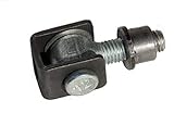 UHRIG ® Verstellbare kurz TORBÄNDER Stahl, teilverzinkt, mit Einschweißmutter. (M12)