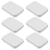 Cabilock 6 Stücke Blechdose Rechteckige Metalldose mit Deckel Keksdose Plätzchendose Teedose Vorratsdose Geschenkdose Süßigkeit Dosen Metall Box Behälter für Xmas Deko Gastgeschenk