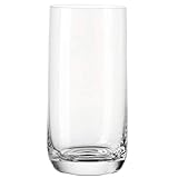 Leonardo Daily Trink-Gläser, 6er Set, spülmaschinenfeste Wasser-Gläser, geradlinige Glas-Becher, Getränke-Set, Saft-Gläser, groß, 330 ml, 063325