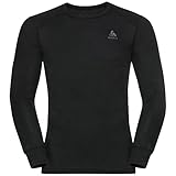 Odlo Men's Active WARM ECO Long-Sleeve Base Layer Top, Black, M, 159102, Schw