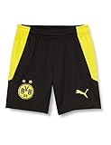 PUMA BVB Shorts Replica Jr Black-Cyber Yellow, 164