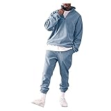 Asija Trainingsanzug Herren Jogginganzug für Männer Langarm Sportanzug Freizeitanzug Set Jogginghose Sweatshirt Zipper Hoodie Hose für Gym Fitness Sportbekleidung Trainingsjacke Tracksuit Sportjack