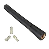 Universal PKW Dachantenne 18 cm - Top Qualität Schwarz Stab Antenne mit M4 M5 M6 Gewindeadapter für Empfang AM/FM DAB GPS GSM