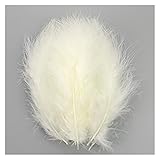 WEIXIAO WLKH Großhandel 10-15 cm farbige Truthahnfeder for Handwerk Flauschige Marabou-Plumas DIY. Hochzeits-Party Dekoration Dream Catcher Zubehör (Farbe : Off White, Größe : 200Pcs)