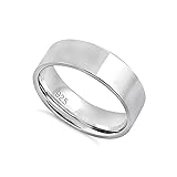 925 Sterling Silber platinplattiert Plain Dom Solid Band Stapelbare Ringe Art Deco Frauen Schmuck (19)