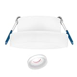 Tevea Premium Led Einbauleuchte mit Aufbauleuchte Optik | acryl aufbau Satz weit Abstrahlwinkel | Led Modul austauschbar 5W 230V IP44 auch fürs Bad | Led Einbaustrahler (Neutralweiß-5W)