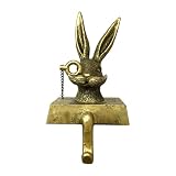 DZAY Kleiderhaken Wandgarderobe Haken Garderobenhaken mit Tierköpfe Entwurf Dekorative Wandhaken Garderobe Hirsch/Kaninchen Harzskulptur mit Haken, Retro-Wanddekoration für Zuhause (Rabbit)