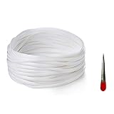 Rattan-Möbel-Befestigungsset (enthält Webwerkzeug), Weiden-Reparaturmaterial, weißes, flaches Kunststoffgeflechtmaterial für die Installation von Rattan-Möbeln und Gartenstühlen, 70