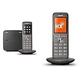 Gigaset CL660 Telefon - Schnurlostelefon / Mobilteil - mit Farbdisplay / Grosse Tasten Freisprechen - Analog Telefon - anthrazit & CL660HX DECT-/VOIP Schnurlostelefon anthrazit/