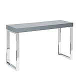 riess-ambiente.de Design Laptoptisch Grey Desk 120cm Hochglanz dunkelgrau Schreibtisch Konsole Konsolentisch Büro Bü