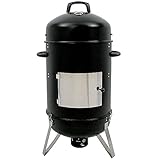 BBQ-Toro Räuchertonne Hickory Ø 46 cm | Grilltonne, Räucherofen Holz, Smokertonne, 4in1 Grillfass, Räuchergrill, Watersmoker | Smoker Grill, Holzkohlegrill mit Deckel, Kohleg