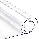 TMGJ Transparente Tischdecke Tischfolie Glasklar Folie PVC Abwaschbar Hochglanz Schutzfolie Tischschoner für Küche, Restaurant(1mm)(Size: 60x120cm/24x47in)