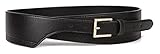 JQDMBH Damen Gürtel,Elastischer Damen Taillengürtel Kleidergurte for Frauen Pu. Leder-Quadrat-Pin-Schnalle-Gürtel-Korsettgürtel weibliche breite Taillenbänder (Color : Black, Size : 41 inch)