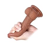 UsmanCR1 Pènís Für Lèsbèn,16 cm Braun Super Frauen Silica Head Massieren Spielzeuge Qualität Wasserdicht Texture Paket Handheld Perfekt HL03009HL21