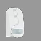 Telefunken - Bewegungsmelder, Bewegungssensor 180°, Reichweite max. 12m, inkl. Zeiteinstellung, inkl. Eckhalterung, max. 2.000 Watt, IP44, Weiß, 138x71x76mm (LxBxH)