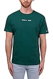 Tommy Jeans Herren-T-Shirt mit Logo Stickerei, grün, M