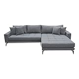 PKline Ecksofa Vila Sofa Chaiselongue 3 Pers. Stoff hellgrau Couch W