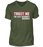 Key Accounts Manager V-Ausschnitt T-Shirt | CRM Manager Herren V-Neck S