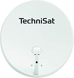 TechniSat TECHNITENNE 60 Satelliten-Schüssel für 2 Teilnehmer (60 cm digital Sat Anlage, Komplettset aus Antenne mit Masthalterung und Universal-Twin-LNB) lichtg