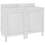 LINWXONGQP Material: Edelstahl Gastronomie Arbeitsschrank 120x60x96 cm E
