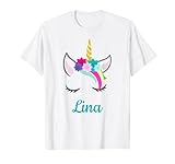 Lina Einhorn Name Geschenk Lina T-S