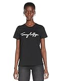 Tommy Hilfiger Damen Heritage Crew Neck Graphic Tee T Shirt, Schwarz (Masters Black 017), 3XL EU