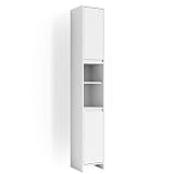 Vicco Badmöbel Set Emma Weiß Spiegel Unterschrank Hochschrank Midischrank Badschrank (Hochschrank)