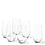 Leonardo Tivoli Trink-Gläser, spülmaschinenfeste Wasser-Gläser, Trink-Becher aus Glas im modernen Stil, 6er Set, groß, 390 ml, 020965