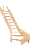 OMAN Raumspartreppen 'Turn' - Treppe mit Wendelung aus Holz (280 x 80 - Links)