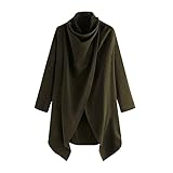 Unregelmäßiger Umhang Mantel Herren Streetwear Trend Vintage Wintermantel Poncho mit Kapuze Oversize Männer Cape Parka Asymmetrie Wollmantel Mode Kapuzenpullover Winter Hoodie Jacke Herren Geschenk