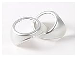 xiuxiu Fit für Ford Mustang 15-17 Autoinnenraum EIN Säulentür Audio Stereo Lautsprecher Abdeckung Trim Decor Styling Aufkleber 2pcs / Set ABS (Color Name : Silver)