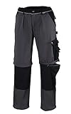 teXXor 2-in-1 Arbeitsbundhose Canvas 320 mit Cordura, 20-008357-24,Grau (Grey/Black) ,24