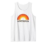 Antigua Retro Urlaub Souvenir Palmen Karibik Sonnenuntergang Tank Top