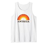 Antigua Retro Urlaub Souvenir Palmen Karibik Sonnenuntergang Tank Top